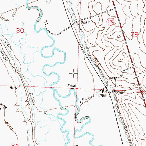 Topographic Map of Alma Ditch, CO
