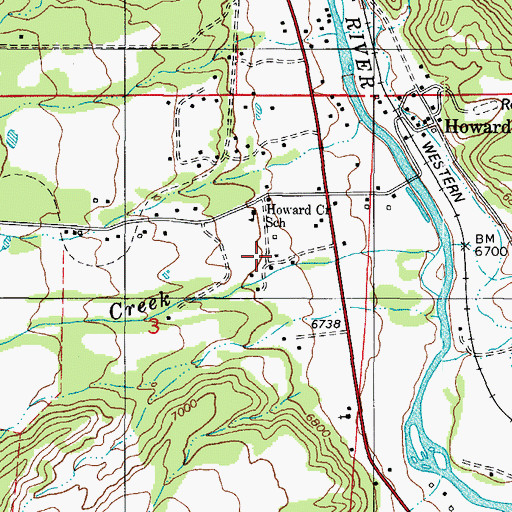 Topographic Map of Amy Ditch, CO