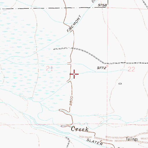 Topographic Map of Anderson Brewer Ditch, CO