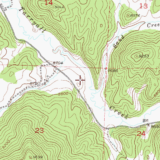 Topographic Map of Anson Allen Ditch, CO