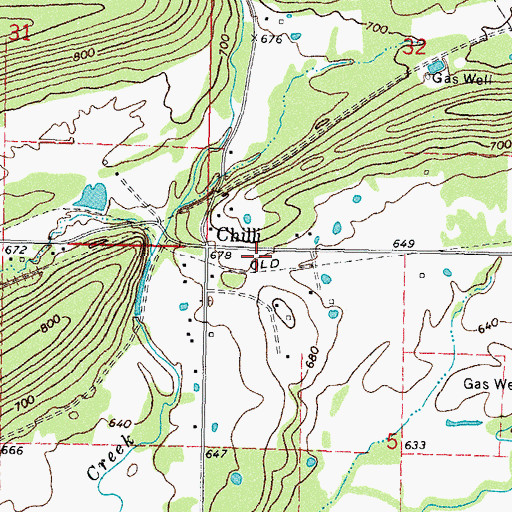 Topographic Map of High Bridge Cemetery, OK