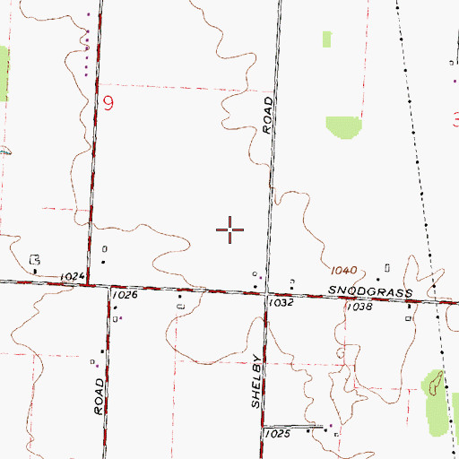 Topographic Map of Redinbo Farm, OH