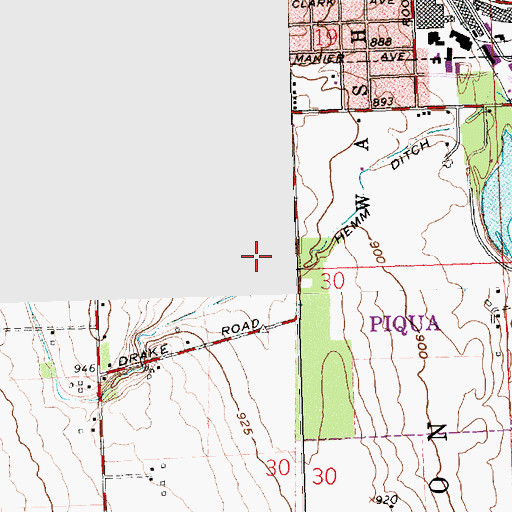 Topographic Map of Rocky Ground Ranch, OH