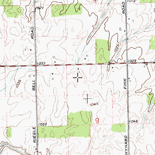 Topographic Map of Broering Farm, OH