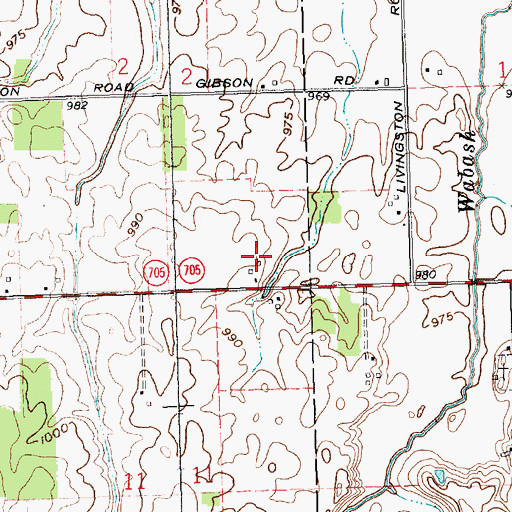 Topographic Map of Allen View Farms, OH