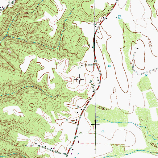 Topographic Map of Keith Cemetery, TN