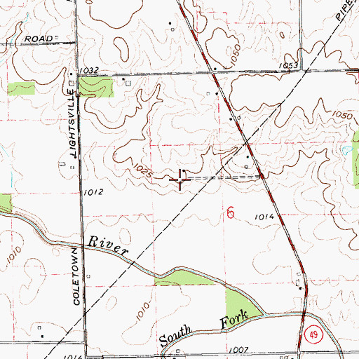 Topographic Map of Fields Farms, OH