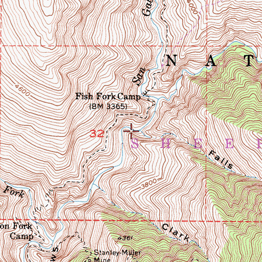 Topographic Map of Falls Gulch, CA