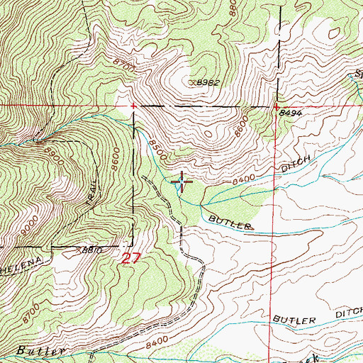 Topographic Map of Aspin Ditch, CO