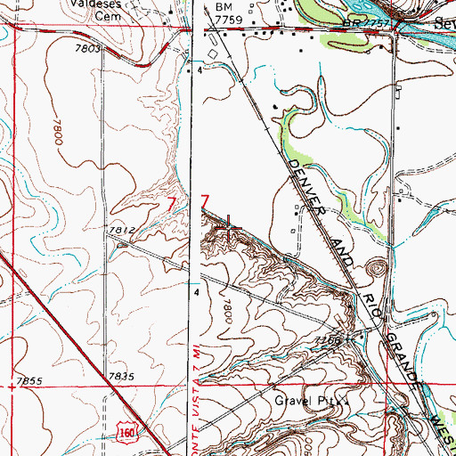Topographic Map of Atencio Ditch 2, CO