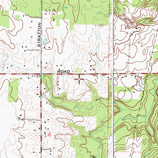 Topographic Map of Smith Hog Farms, OH