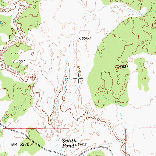 Topographic Map of Summerville Point, UT