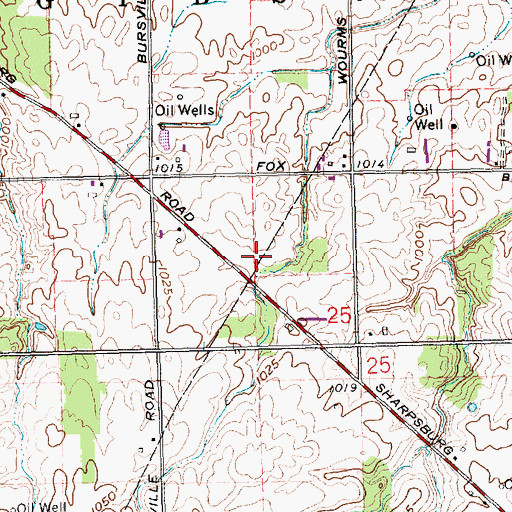 Topographic Map of Stammen Farm, OH
