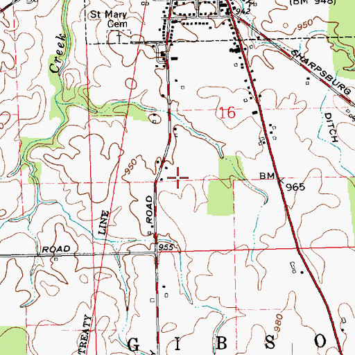 Topographic Map of Wendel Turkey Farm, OH