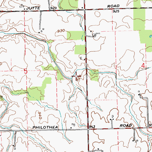 Topographic Map of Willow Hollow Farms, OH