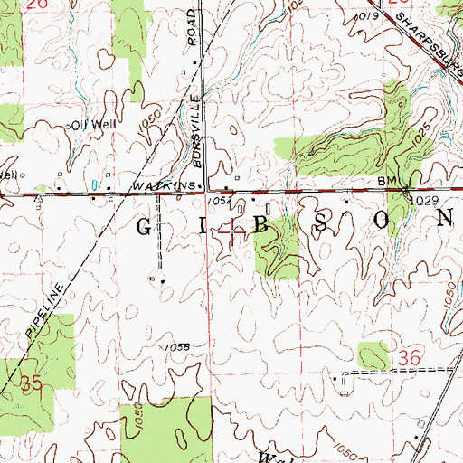 Topographic Map of Meiring Poultry Farm, OH
