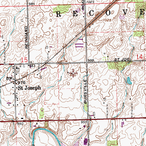 Topographic Map of Schlarman Farms, OH