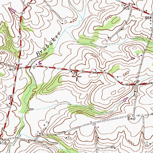 Topographic Map of Sparkle Stream Farm, PA