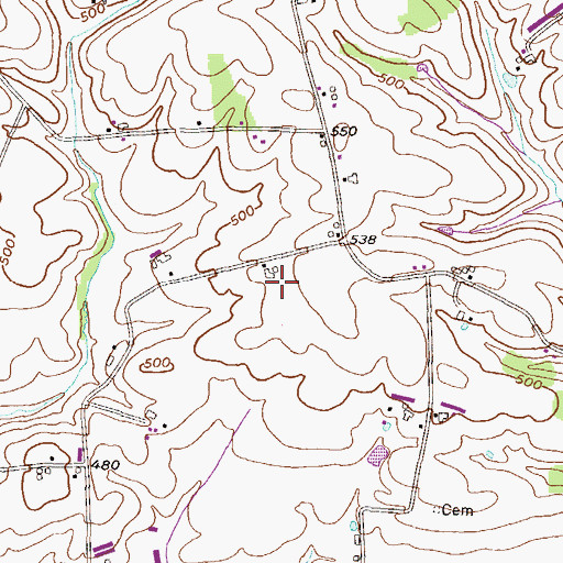 Topographic Map of Skyview Dairy, PA