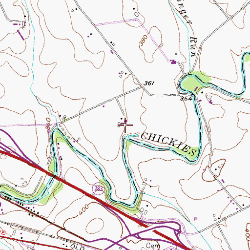 Topographic Map of Spring Valley Dairy, PA