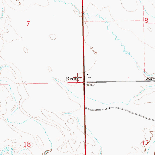 Topographic Map of Redig Post Office, SD