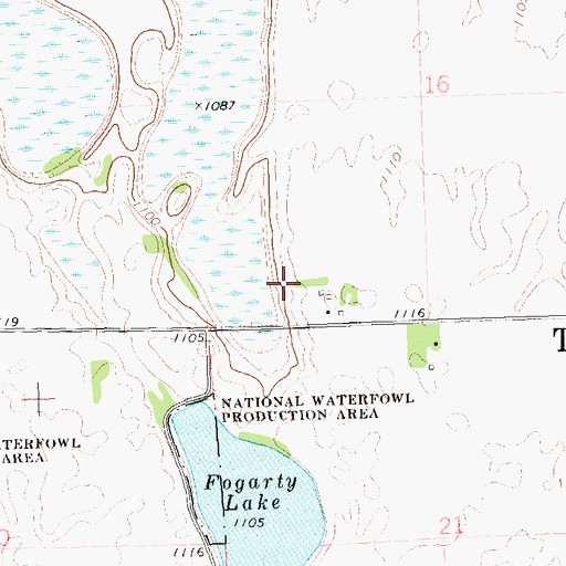 Topographic Map of Reva Post Office, SD
