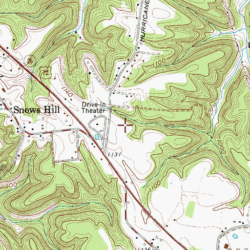 Topographic Map of Whiteley Cemetery, TN