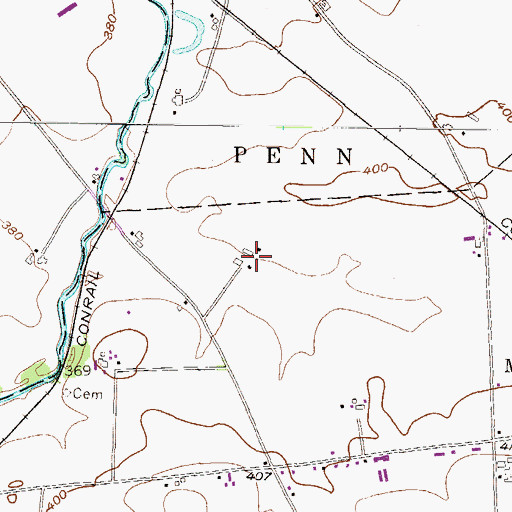 Topographic Map of Lancaster Junction Farm, PA
