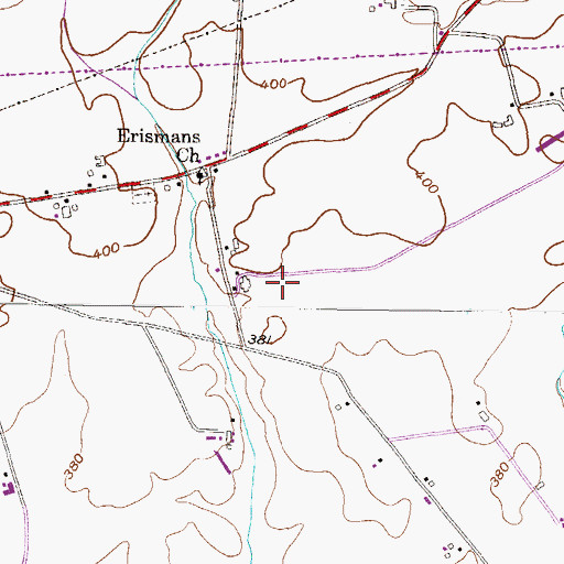 Topographic Map of Peaceful Grove Farm, PA