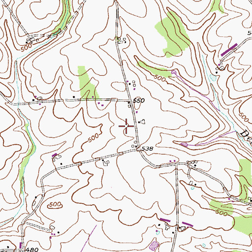 Topographic Map of Skyview Farm, PA