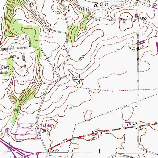 Topographic Map of Rapho Valley Farm, PA