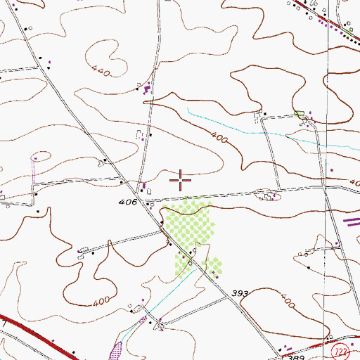 Topographic Map of Sporting Valley Turf Farms, PA