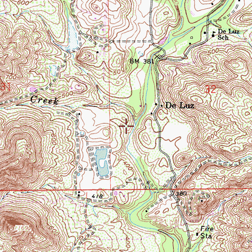 Topographic Map of Fern Creek, CA