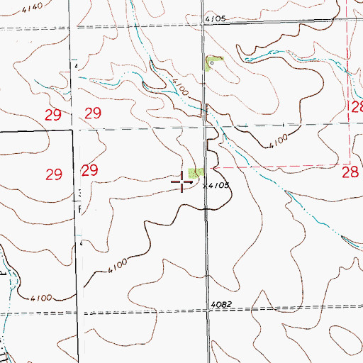 Topographic Map of Flattops Ranch, CO