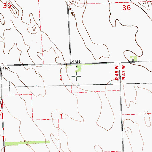 Topographic Map of Noble Ranch, CO