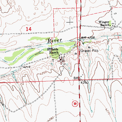 Topographic Map of R L S Ranch, CO