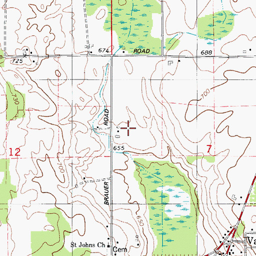 Topographic Map of Giesel Dairy Farm, WI