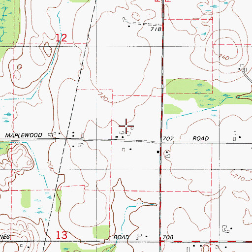 Topographic Map of Gigstad Farms, WI