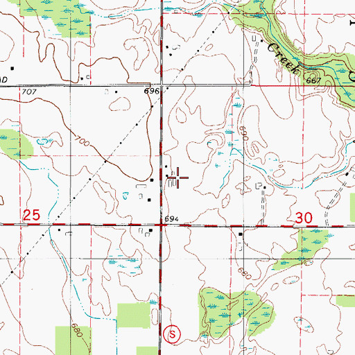 Topographic Map of Olson Farm, WI