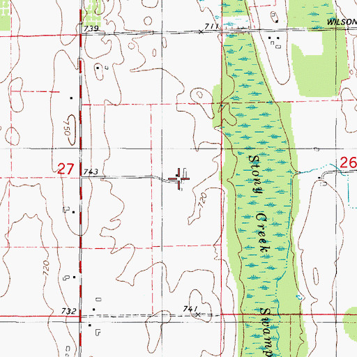 Topographic Map of Sixel Farms, WI