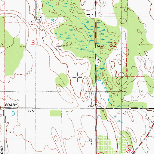 Topographic Map of Keller Farm, WI