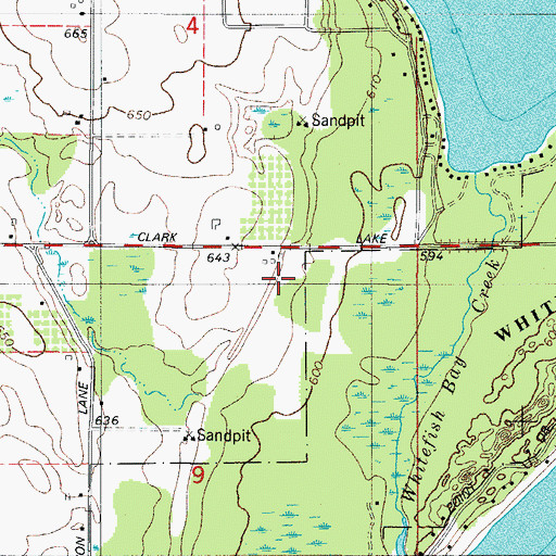 Topographic Map of Whitefish Bay Farm, WI