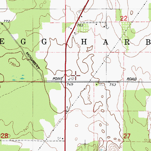 Topographic Map of Homestead Farm, WI