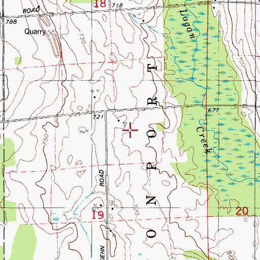 Topographic Map of Sunny Slope Farms, WI