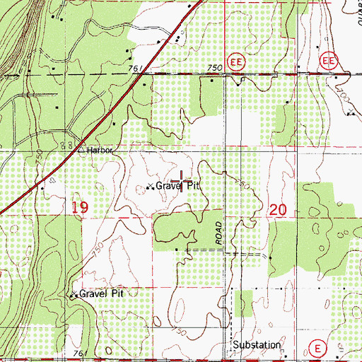 Topographic Map of Orchards Golf Course, WI
