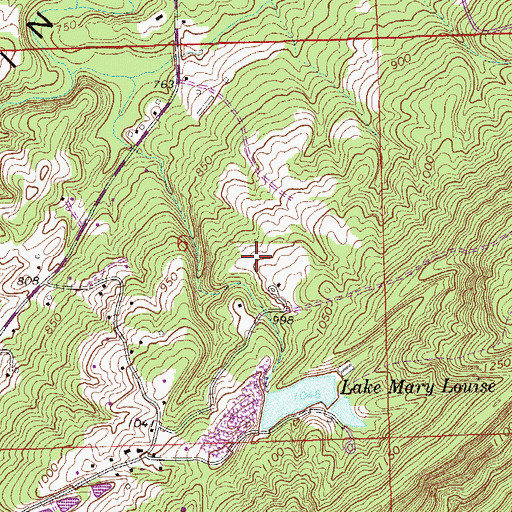 Topographic Map of Happy Hill Hog Farm, AL