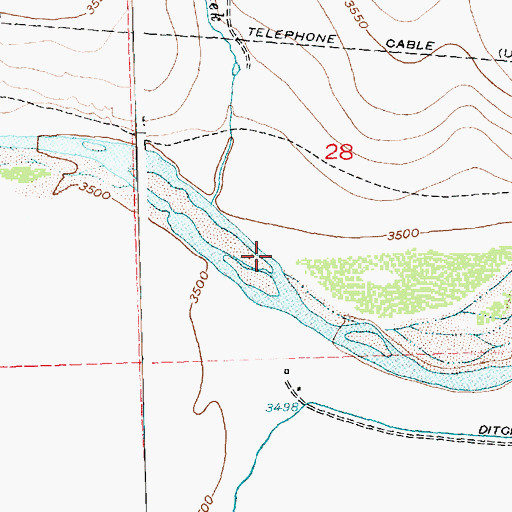 Topographic Map of Boggs Ditch, CO