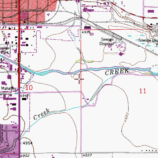 Topographic Map of Bonus Ditch, CO