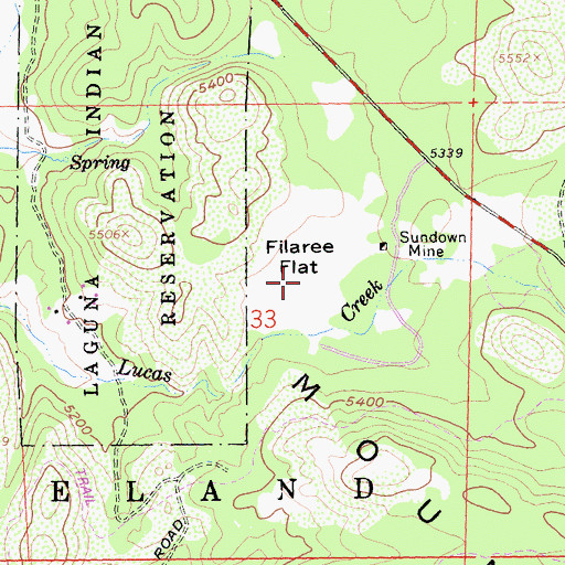 Topographic Map of Filaree Flat, CA