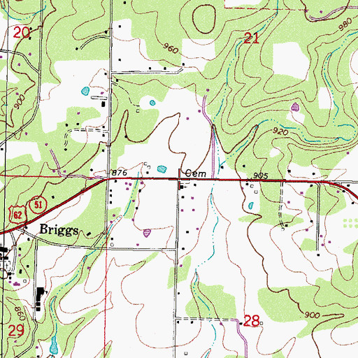 Topographic Map of Cobb Family Cemetery, OK